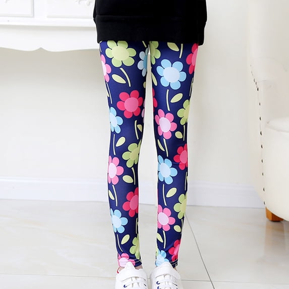 WOLLED Leggings for Girls Kids Toddler Spring Fall Soft Comfortable Leggings for 1-10 Years Baby in Ankle Length Girls Printed Stretchy Tights