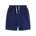 thumbnail image 1 of WOLLED Little Boys Cotton Shorts Kids Solid Colours Five Points Pants Toddler Casual Shorts for 2-7 T, 1 of 9