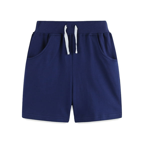 WOLLED Little Boys Cotton Shorts Kids Solid Colours Five Points Pants Toddler Casual Shorts for 2-7 T