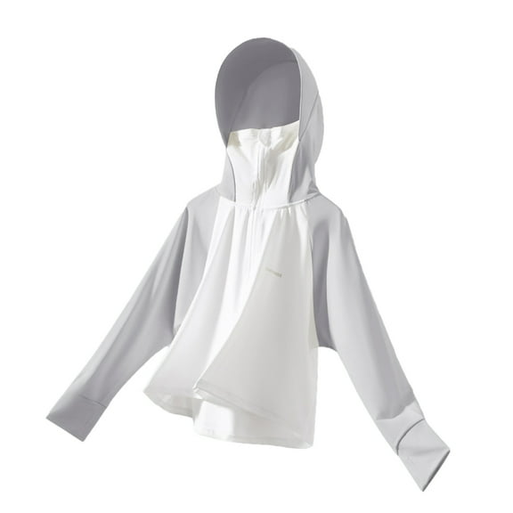 WOLLED Little Boys Girls Hooded Protection Jacket Toddler Solid Color Long Sleeve Sun Shirt for 4-13 Years Girls Summer Breathable Air-Conditioning Clothing