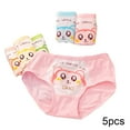 thumbnail image 1 of WOLLED Little Girl Triangle Underwear 5PCS Kids Baby Soft Cotton Panties Toddler Cute Four Corners Shorts for 3-12 T Boxer Briefs, 1 of 10