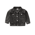 thumbnail image 1 of WOLLED Little Girls Boys Denim Jacket for Kids Baby Solid Colours Jeans Jacket Toddler Cotton Cowboy Outwear for 1-6 Years, 1 of 8