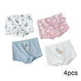 thumbnail image 1 of WOLLED Little Girls Underwear Panties 4 Pack Kids Baby Stretch Four Corners Shorts for 2-12 Years Toddler Cotton Briefs Boxer, 1 of 10