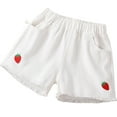 thumbnail image 1 of WOLLED Little&big Girls Shorts Kids Toddler Summer Cotton Denim Elastic Jeans Shorts Fashion Versatile Denim Sweat Pants Shorts for 2-16 Years, 1 of 8