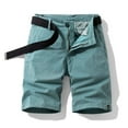 thumbnail image 1 of WOLLED Men's Urban Cargo Shorts Trend Work Shorts Breathable Casual Jogger Pants With Belt, 1 of 8