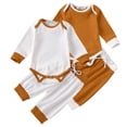 thumbnail image 1 of WOLLED Newborn Baby Spring Cotton Romper Jumpsuit Set for Boys Girls 2PCS Long Sleeve Soft Bodysuit Infant Cotton Onesies Jumpsuit& Waisted Pants Outfits Clothes 0-24 Months, 1 of 9