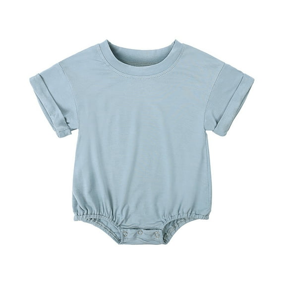 WOLLED Newborn and Baby Jumpsuit Boys Girls Summer Solid Colours One-Piece Crawlwear Soft Cosy Jumpsuit Infant Tights Romper Outfit for 3-24M