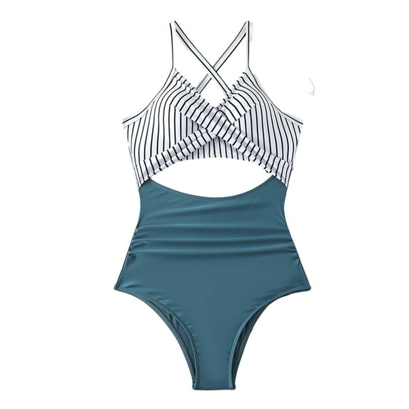 WOLLED One Piece Swimwear for Women,Super Pretty Halter 1 Piece Swimsuit for Summer Beach Party