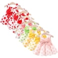thumbnail image 1 of WOLLED Toddler Baby Girls Summer Bowknot Dress Infant Sundress Tutu Dresses Sleeveless Backless Birthday Party Dresses with Hat, 1 of 11
