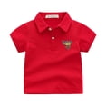 thumbnail image 1 of WOLLED Toddler Baby Summer Lapel T-Shirt for Boys,Casual Short Sleeve Cotton Tee Shirts Top 1-6Y, 1 of 7