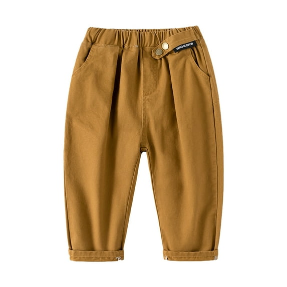 WOLLED Toddler Boys Pants for Kids Toddler Cotton Trousers Toddler Pure Colour Casual Pants Kids Cargo Pants Sport Jogger Trousers for 2-10Y