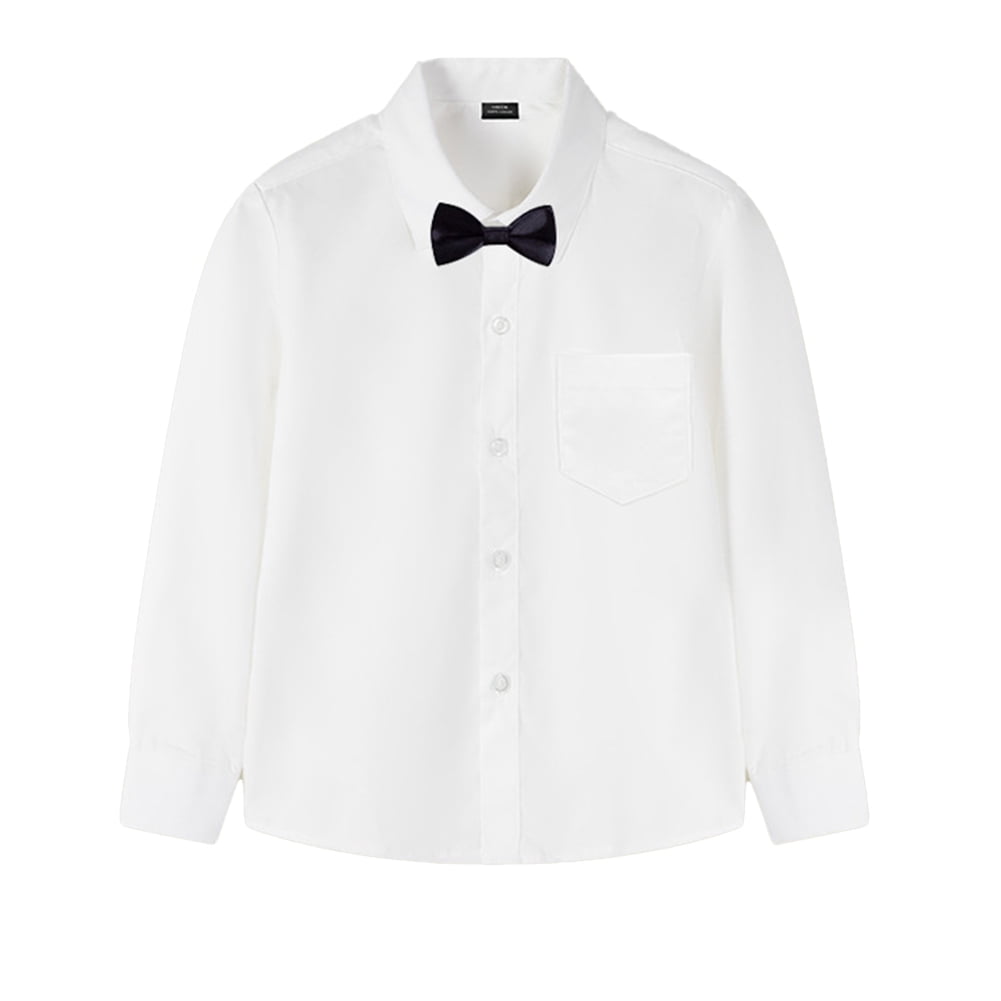 Fancy Kids Classic Fit Black Dress Shirt w/ Tie main image 1