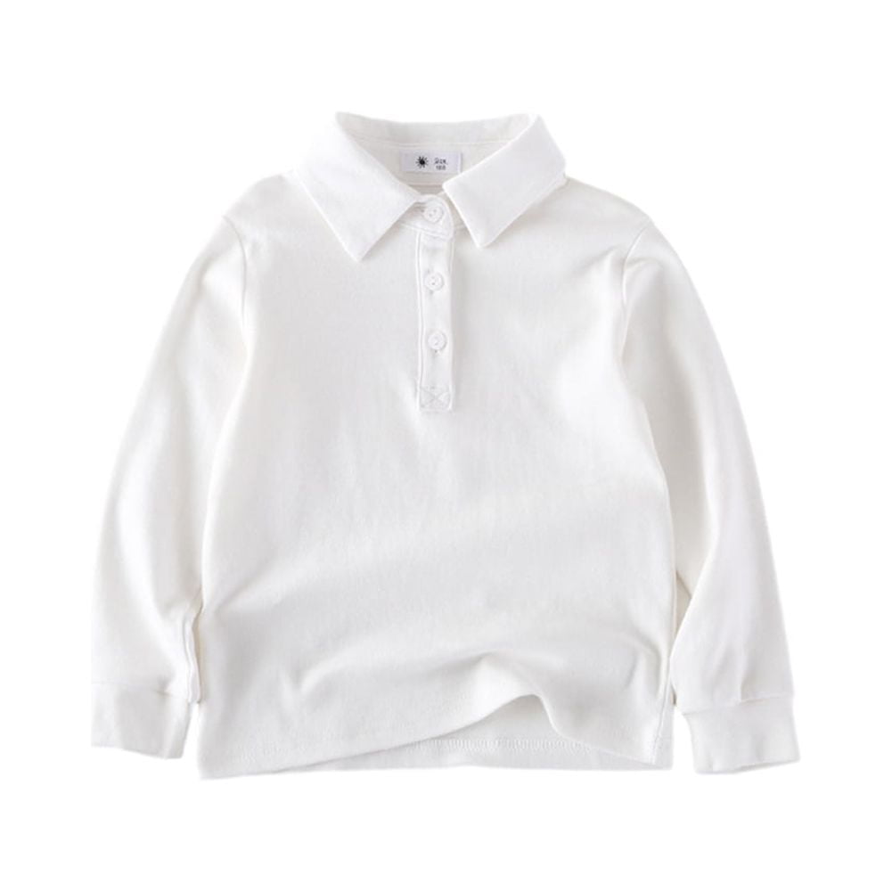 White Color Long Sleeve Top | 6M-3Y main image 1