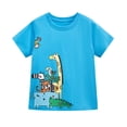 thumbnail image 1 of WOLLED Toddler Kids Baby Boys Cartoon T-Shirt Cute Animals Print Short-Sleeve Tops Pullover Casual Tee Shirt for 2-8 Years Old, 1 of 7