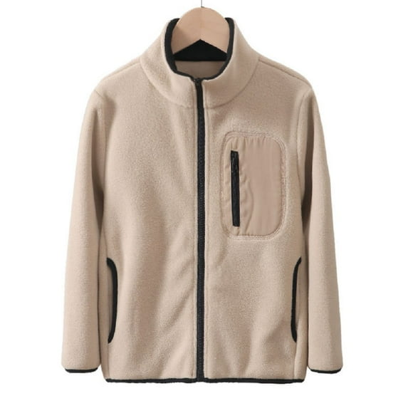 WOLLED Youth Fleece Jacket 5-14Y Kids Boys Girls Warm Lightweight Coats Fashion Windbreaker Liner for Medium Large Children's