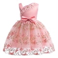 thumbnail image 1 of WOLLEDR Kids Toddler Girls Halter Princess Dresses Baby Cute Bowknot Party Gown Summer Girls Tutu Skirt for 2-10 T, 1 of 9
