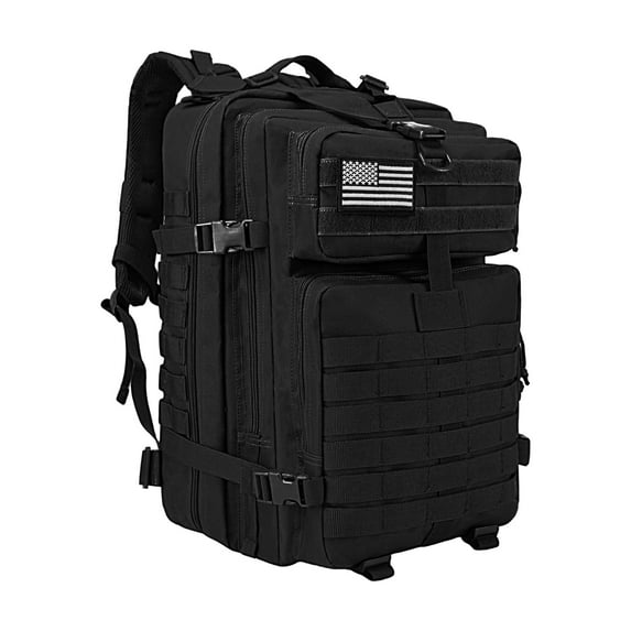 WOLT | 50L Durable Backpack--Durable 900D Nylon with Molle System & Laptop Compartment Large Hiking Backpacks Black