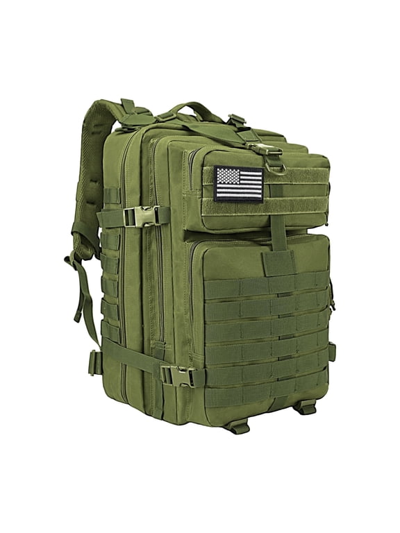 | 50L Camping Backpack--Large Multifunction Outdoor Molle Bag Backpacks Green