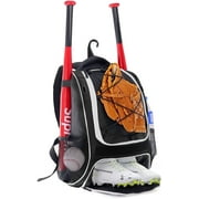 WOLT | Baseball Bag Backpack--Youth Boys Bat New Outdoor Sports Equipment Softball Bag Black