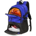 thumbnail image 1 of WOLT Blue Basketball Bag Backpack Bag for Men--Best Accessories Gym Daily Use 1 Pack, 1 of 7