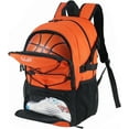 thumbnail image 1 of WOLT Basketball Bag Man Portable Carrying Best Basketball Backpack Bag for Ball Sports 1 Pack Orange, 1 of 6