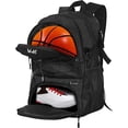 thumbnail image 1 of WOLT Best Basketball Backpack for Man with Ventilated Shoe & Ball Compartments, 34L Basketball Bag Black, 1 of 7