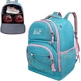 thumbnail image 1 of WOLT Bowling Ball Bag 2Ball Bowling Backpack with Protective Foam Padded & Shoe Compartment MintGreen, 1 of 7