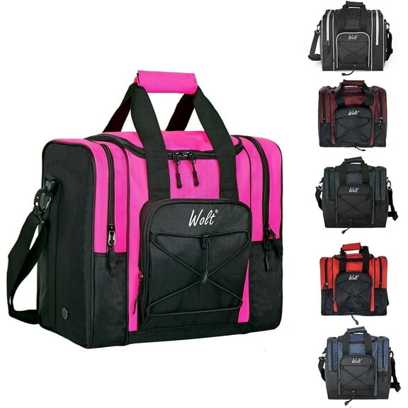 WOLT | Bowling Ball--Single Ball Tote Bag for Women Fit Bowling Accessories Pink Polyester