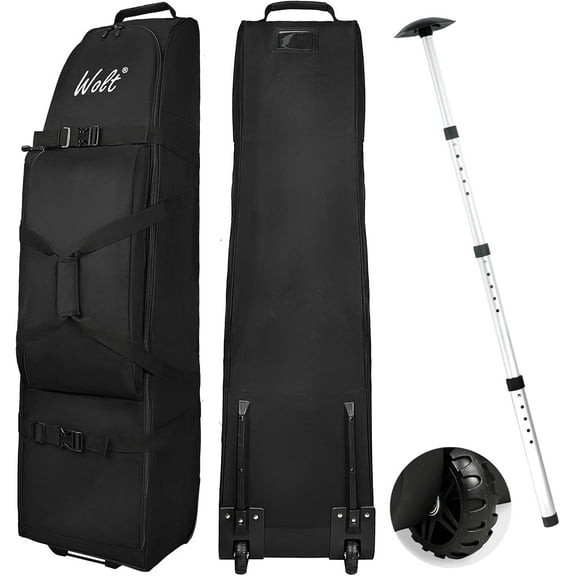 WOLT Golf Travel Bag With Support System Soft Padded Resistant and Waterproof Golf Travel Bag with Wheels for Airlines