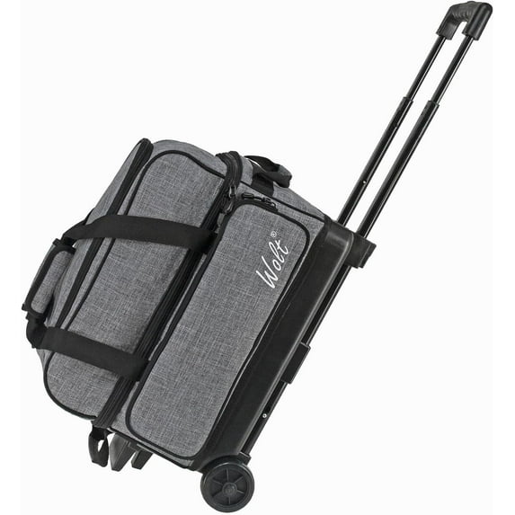 WOLT | Double Roller 2 Ball Bowling Roller Bag Retractable Handle extends to 40"