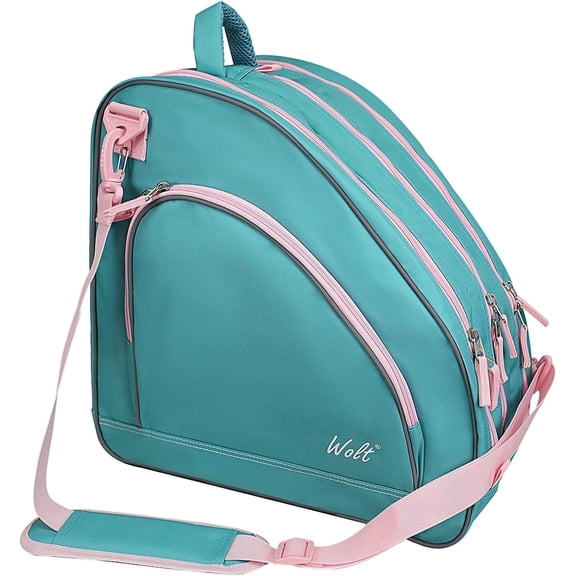 WOLT Mintgreen Ice Skate Roller Skate Bag, Inline Skate Bag with Adjustable Shoulder Strap