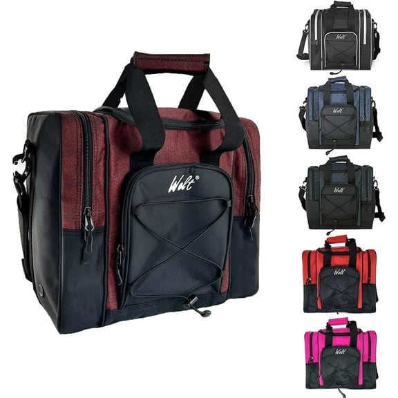 WOLT | Single Bowling Ball Tote Bag for Adult--Fit Bowling Accessories Oxford Fabric Healthy Red