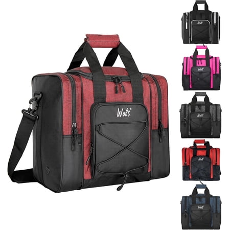 WOLT | Single Bowling Ball Tote Bag for Adult--Fit Bowling Accessories Oxford Fabric Healthy Red