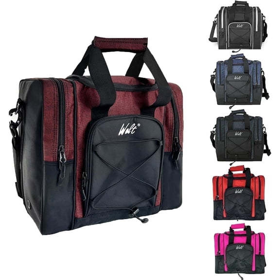 WOLT | Single Bowling Ball Tote Bag for Adult--Fit Bowling Accessories Oxford Fabric Healthy Red