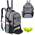 thumbnail image 1 of WOLT | Tennis Racket Bag--Men Ball Sports Racket Backpack Polyester Tennis Bag with Ventilated Shoe Compartment Gray, 1 of 7