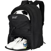WOLT Soccer Bag Backpack with Shoe Compartments and Ball Hodler for Yuoth Boys Ball Equipment Bag