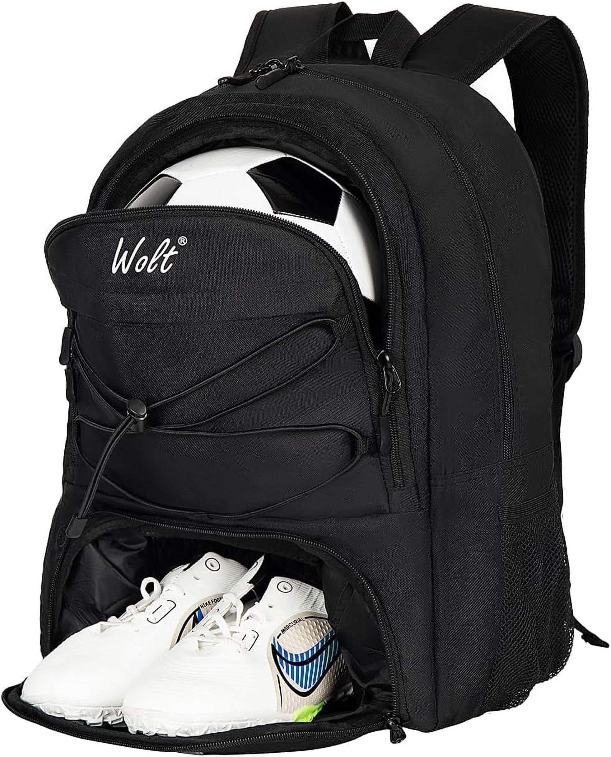 Wolt Youth Soccer Bag, Sports Gear Backpack, Ball & Shoe