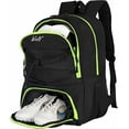 thumbnail image 1 of WOLT Mesh Lemongreen Soccer Bag Backpack with Shoe and Ball Compartments for Boys Ball Equipment Bag, 1 of 7