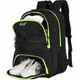thumbnail image 1 of WOLT Mesh Lemongreen Soccer Bag Backpack with Shoe and Ball Compartments for Boys Ball Equipment Bag, 1 of 7