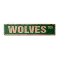 thumbnail image 1 of WOLVES Vintage Plastic Street Sign wolf collectible decor howl signs | Indoor/Outdoor |  18" Wide, 1 of 4