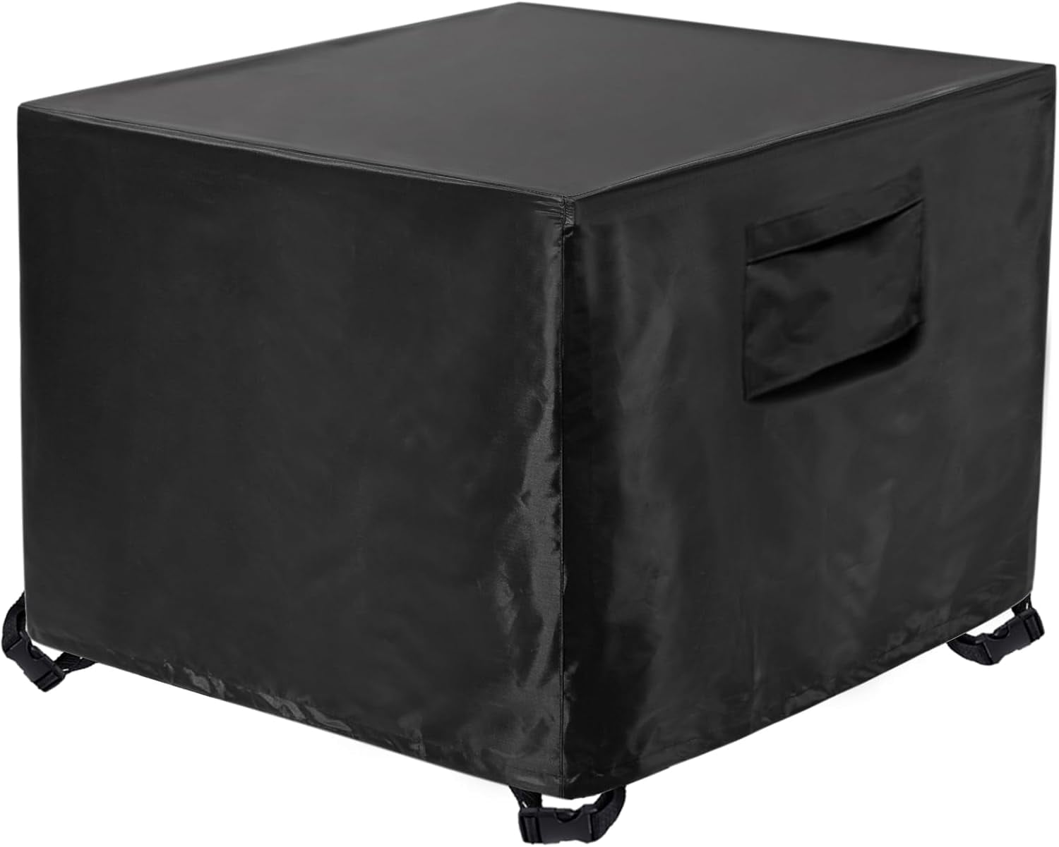 WOMACO Heavy Duty Patio Table Cover, Gas Firepit Cover Waterproof Outdoor Furniture Cover (31" x 31" x 24", Black)