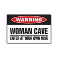 thumbnail image 1 of WOMAN CAVE ENTER AT YOUR OWN RISK Warning Decal mothers days mom room, 1 of 4