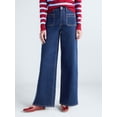 thumbnail image 1 of Free Assembly Women's and Women's Plus The Larchmont High Rise Patch Pocket Jeans, 32" Inseam, Sizes 0-28W, 1 of 5