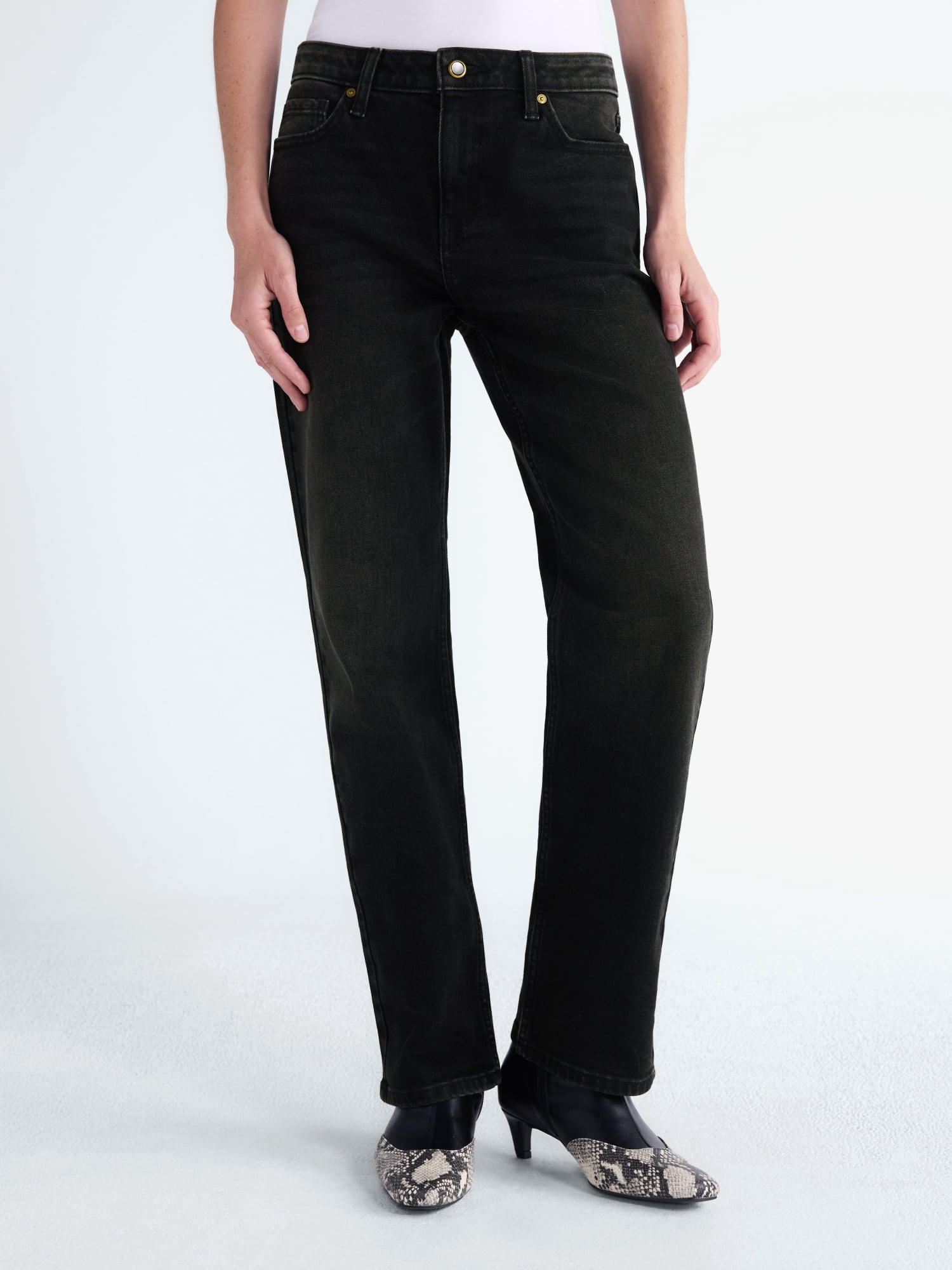 Scoop Women’s and Women's Plus The Stanton Stovepipe Jeans, 30'' Inseam, Sizes 0-28W