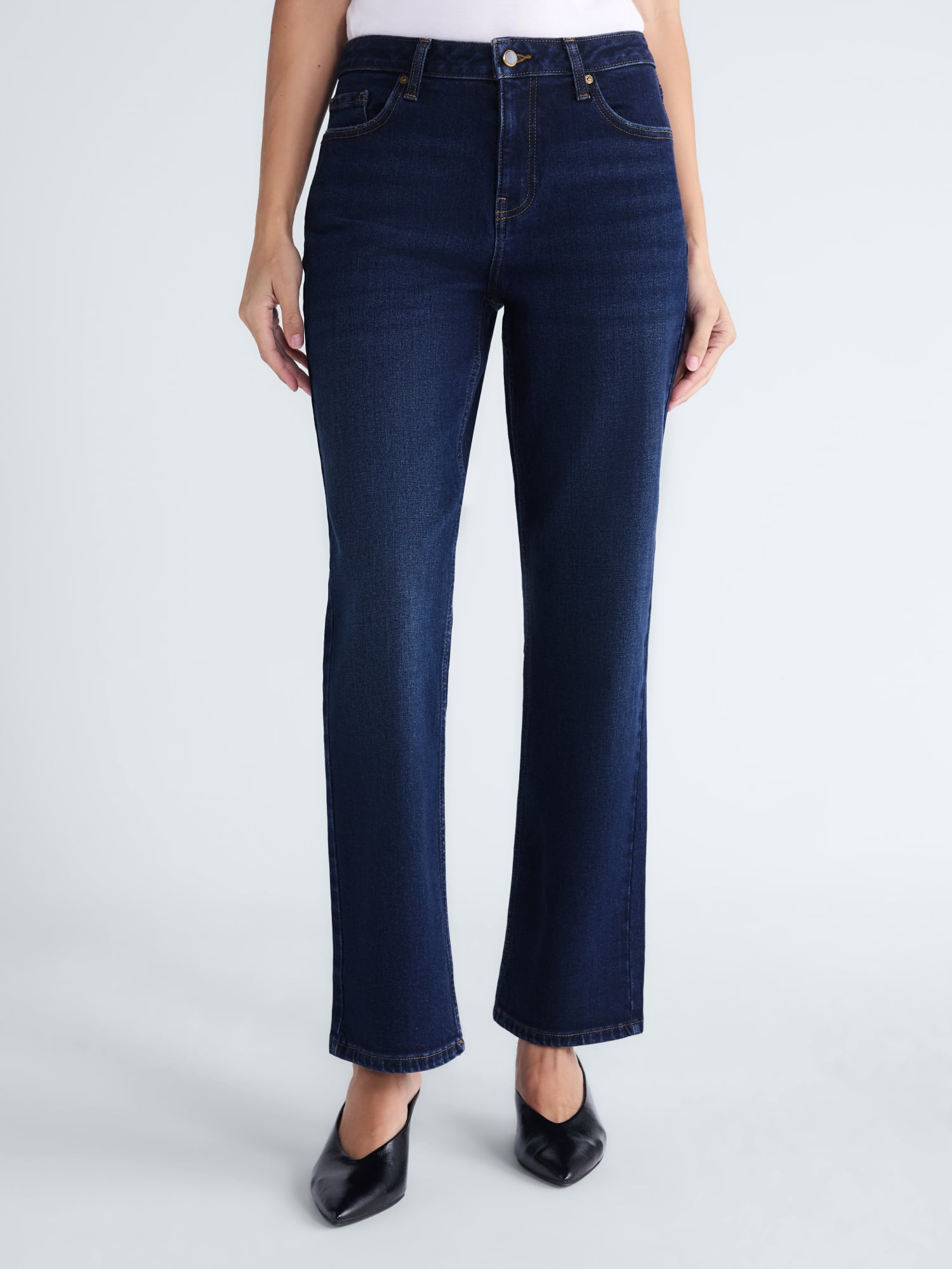 Scoop Women’s and Women's Plus The Stanton Stovepipe Jeans, 30'' Inseam, Sizes 0-28W