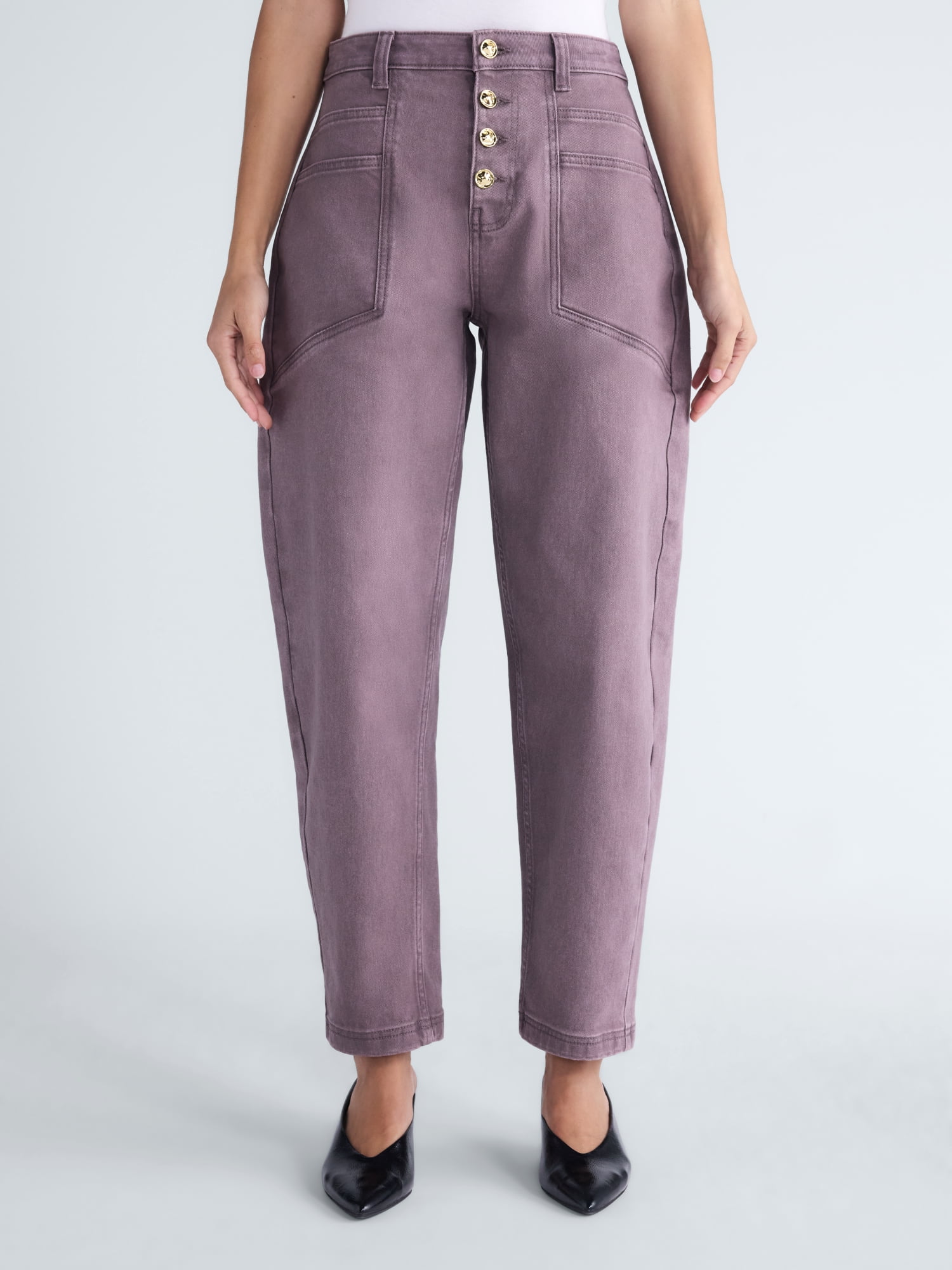 Scoop Women's and Women's Plus High Rise Tapered Leg Pants, 30'' Inseam, Sizes 0-28W