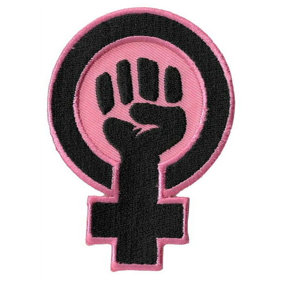 WOMAN POWER PATCH - Matt Stewart Art's WOMAN POWER - Embroidered Artwork Iron-On / Sew-On PATCH - 3.5" x 2.5"