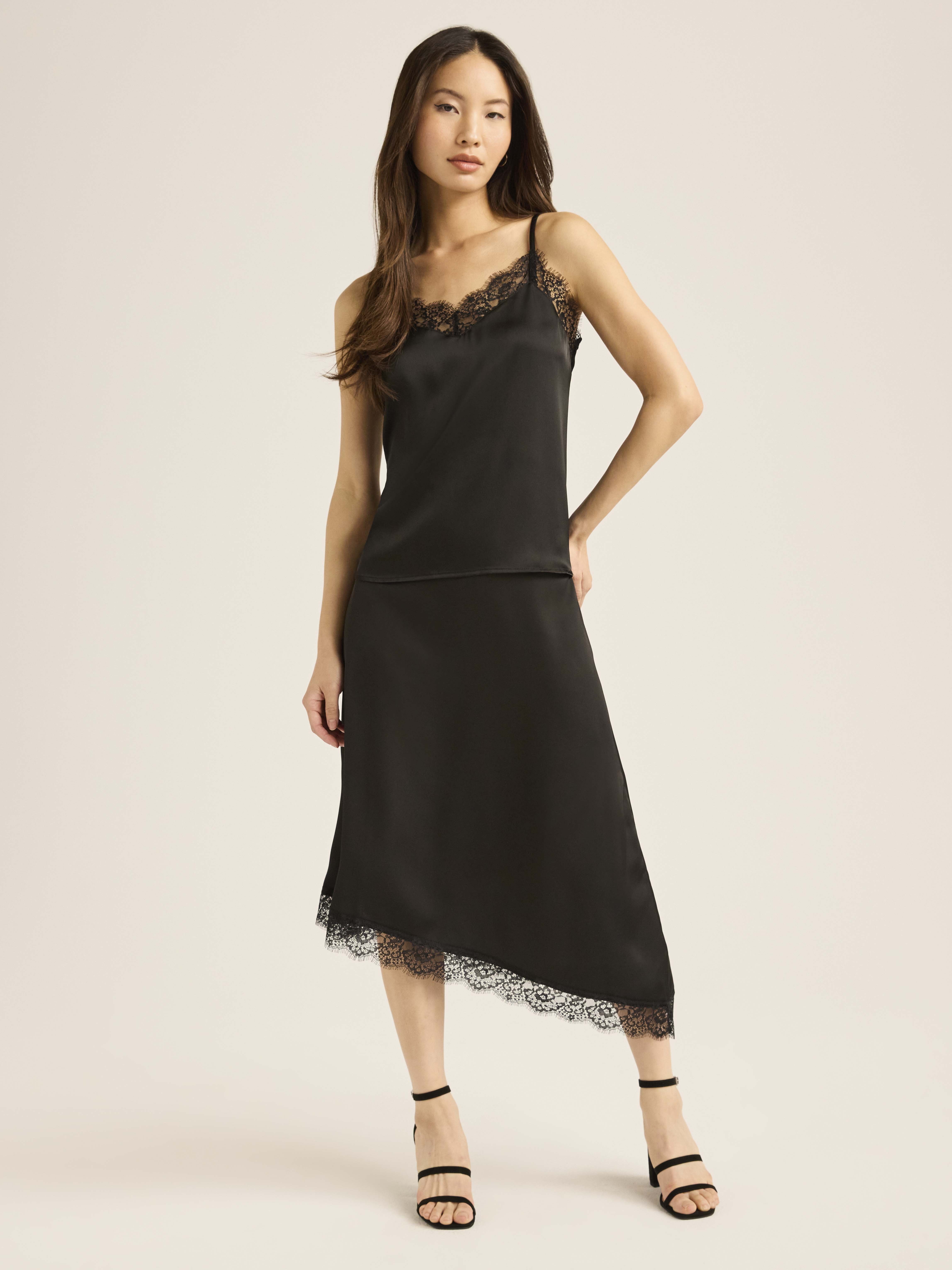 Chic Tie Cami High Waist Skirt Set