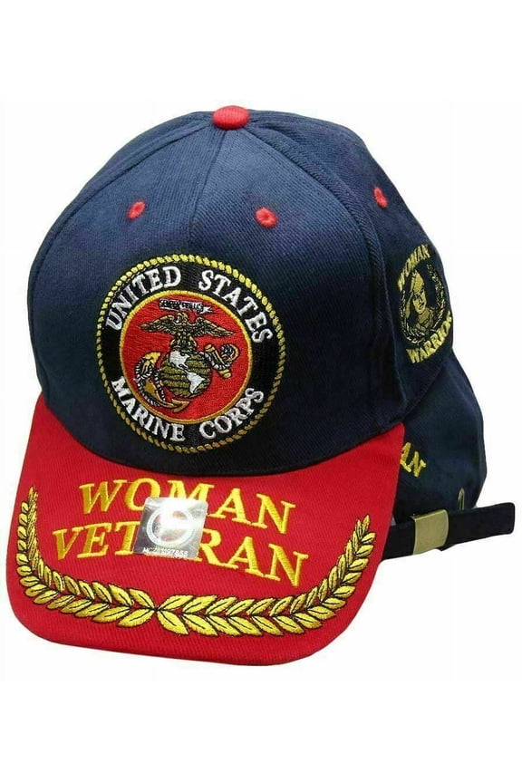 WOMAN VETERAN US MARINE CORPS EMBROIDERED BASEBALL CAP HAT USMC MARINES