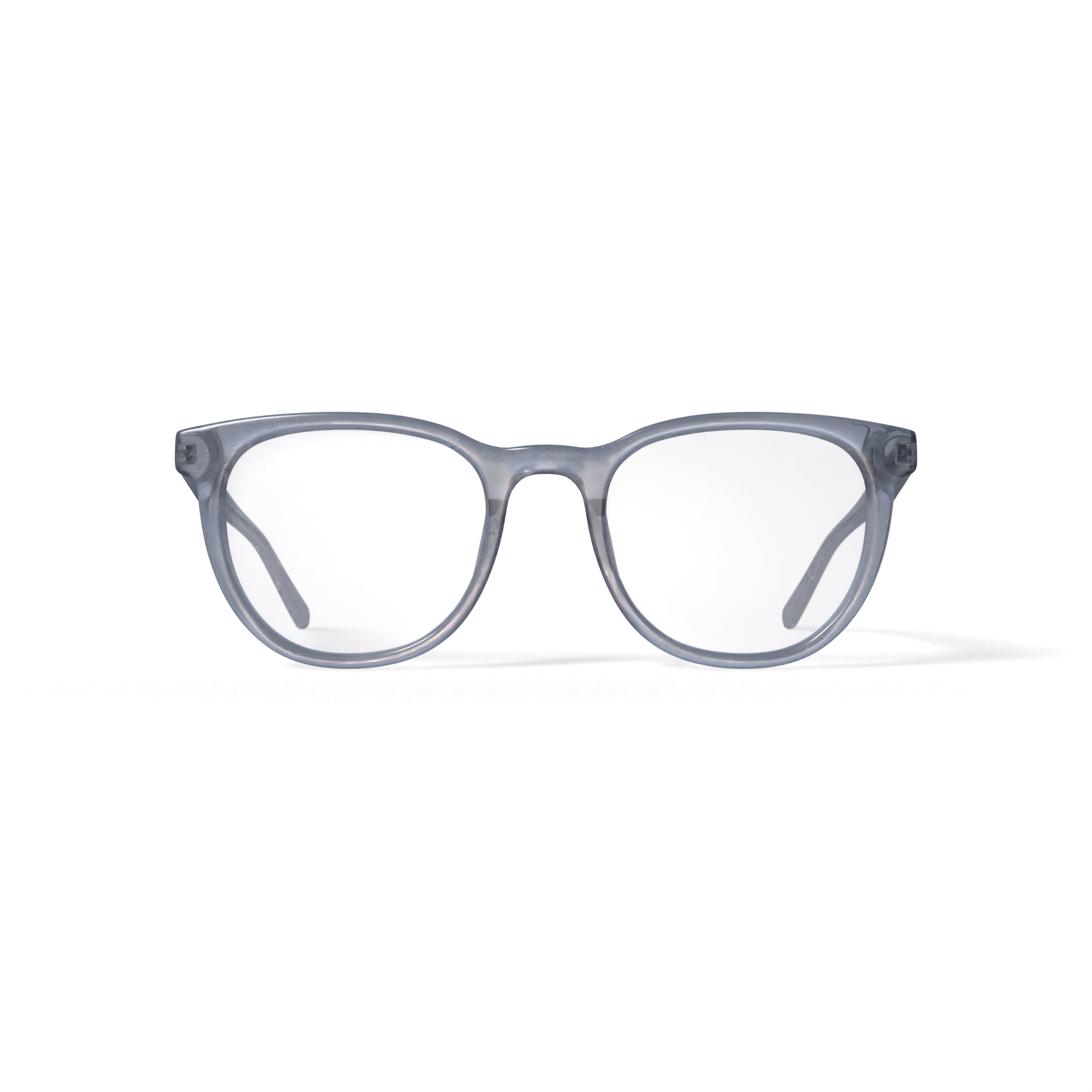 Bio Eyes Women's Linden Round Prescription Eyeglasses with Case, Crystal